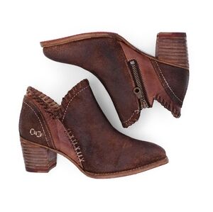 Bed Stu Carla ankle boots Teak MD suede whipstitched size 6.5 NEW